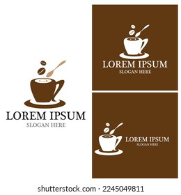 coffee bean icon vector illustration template