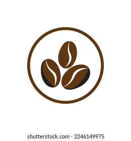 coffee bean icon vector illustration template