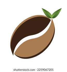 coffee bean icon vector illustration template design