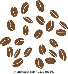 Coffee bean icon vector illustration template