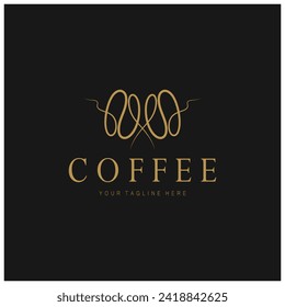 Vektorgrafik-Vektorgrafik-Vorlage für die Kaffeebohne