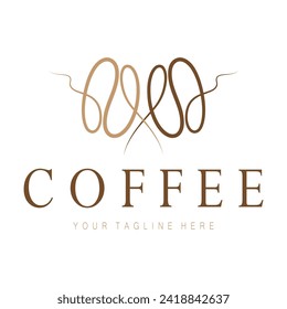 coffee bean icon vector illustration template