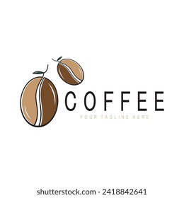 coffee bean icon vector illustration template