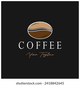 coffee bean icon vector illustration template