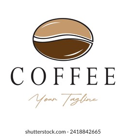 plantilla de ilustración del vector de icono de judías de café