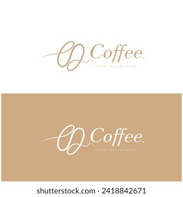 plantilla de ilustración del vector de icono de judías de café