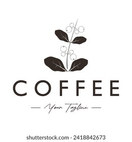 plantilla de ilustración del vector de icono de judías de café
