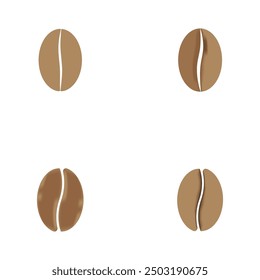 coffee bean icon vector illustration template