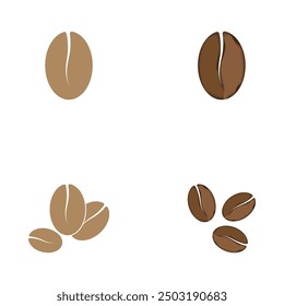 coffee bean icon vector illustration template