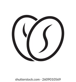 Coffee bean icon vector Illustration design Logo template symbol nature