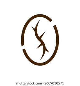 Coffee bean icon vector Illustration design Logo template symbol nature