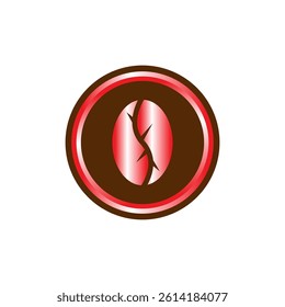 coffee bean icon vector illustration template design. coffee bean symbol