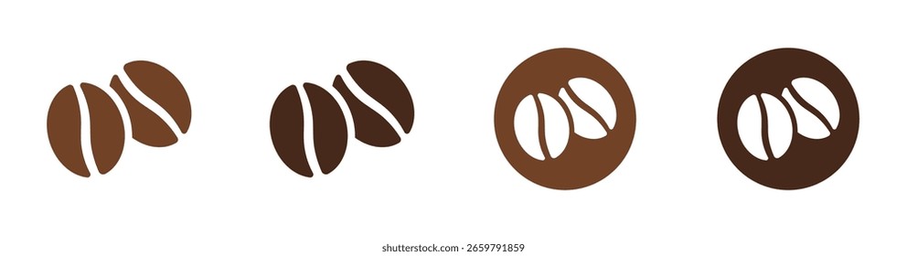 Icono de grano de café. Ilustración vectorial para beber.