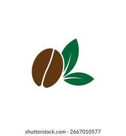 coffee bean icon vector illustration template