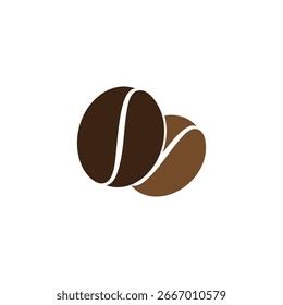 Plantilla de Ilustración vectorial de icono de grano de café