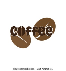 coffee bean icon vector illustration template