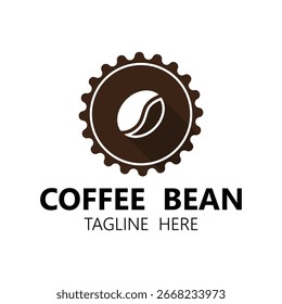 coffee bean icon vector illustration template