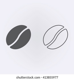 Coffee bean icon . Vector illustration