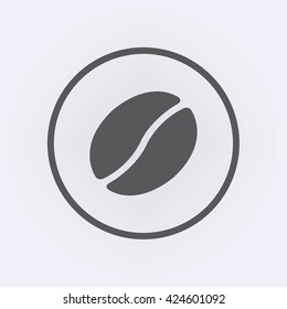 Coffee bean icon . Vector illustration