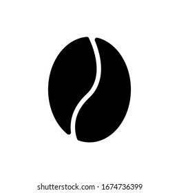 Coffee bean icon vector isolated