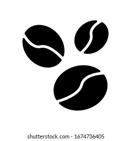 Coffee bean icon vector isolated