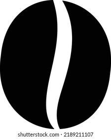 Coffee bean icon vector isolated on white background