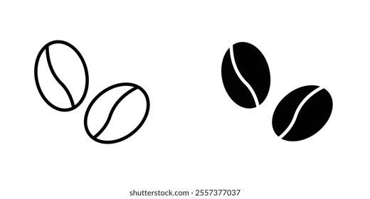 Coffee Bean Icon vector. liner and flat style icons set.