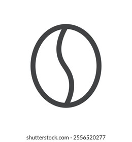 coffee bean icon Vector logo outline