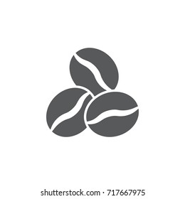 Coffee bean icon, vector on the white background