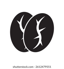 Coffee bean icon vector. Coffee bean sign. Coffee bean symbol.
