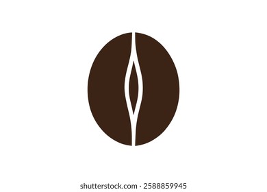 coffee bean icon vector silhouette isolated in white background