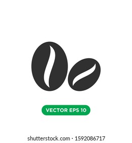 coffee bean icon vector template design concept