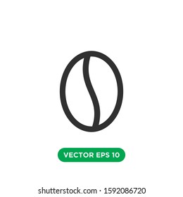 coffee bean icon vector template design concept