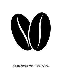 coffee bean icon vector. used for coffee symbols, coffee shop logos and more
