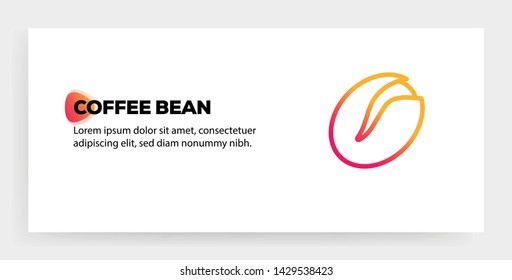 COFFEE BEAN AND ILLUSTRATION ICON CONCEPT
