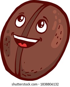 Kaffeebohnen, Illustration, Vektorgrafik auf weißem Hintergrund