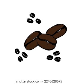 icono de imagen de judías de café para el diseño de una cafetería.