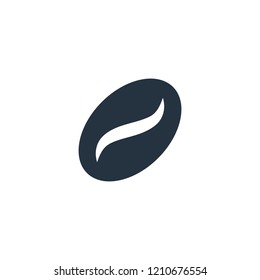Coffee bean isolated icon on white background, 400 coffee set, logo and sign