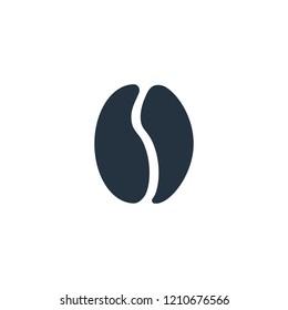 Coffee bean isolated icon on white background, 400 coffee set, logo and sign