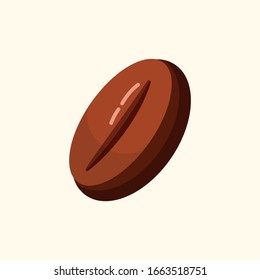 Coffee bean isolated on white background vector illustration