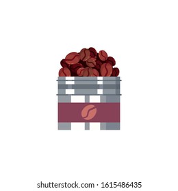 Coffee bean jar design of time drink breakfast beverage shop morning store aroma and caffeine theme Vector illustration