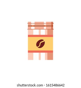 Coffee bean jar design of time drink breakfast beverage shop morning store aroma and caffeine theme Vector illustration