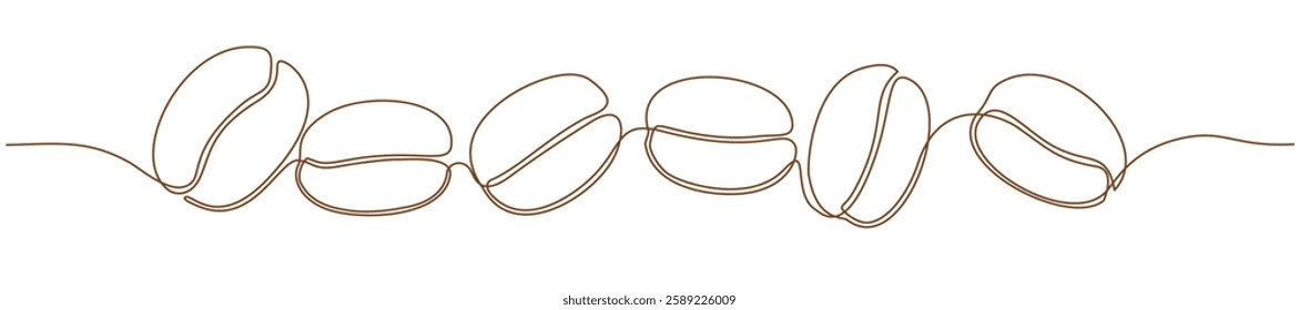 coffee bean line art style vector illustration