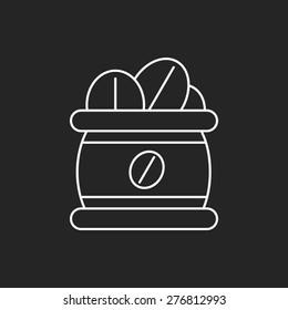 coffee bean line icon
