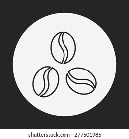 coffee bean line icon