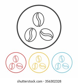 coffee bean line icon