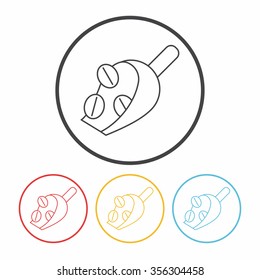 coffee bean line icon