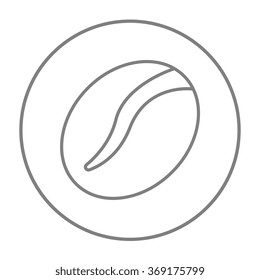 Coffee bean line icon.