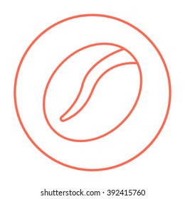 Coffee bean line icon.