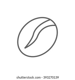 Coffee bean line icon.